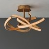 Dekoracyjny plafon sufitowy designerski metalowy z kryształkami złoty nowoczesny artdeco półokręgi Lorenzo 97617 ENDON